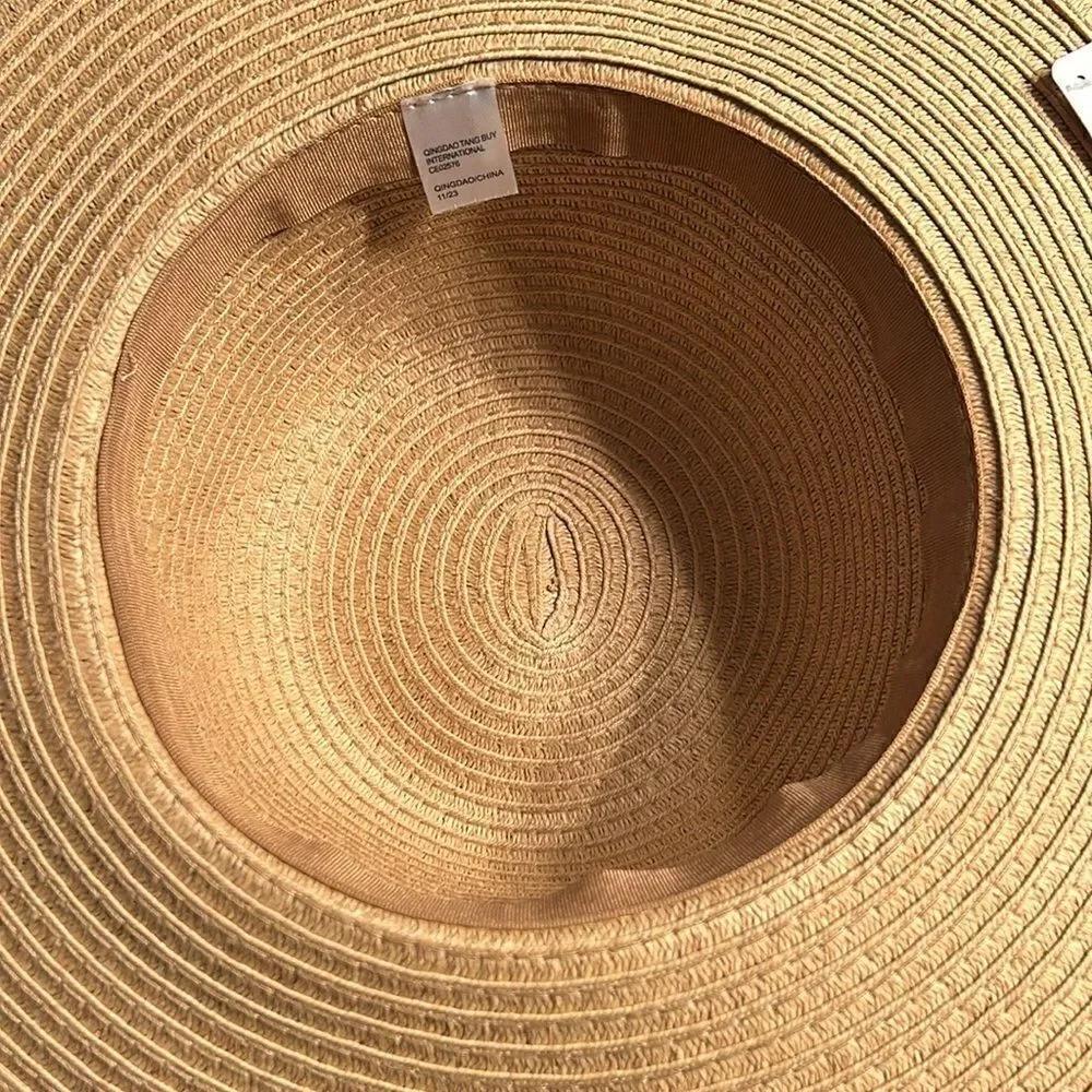 Haute Hippie Kids Beige Straw Hat.New With Tag